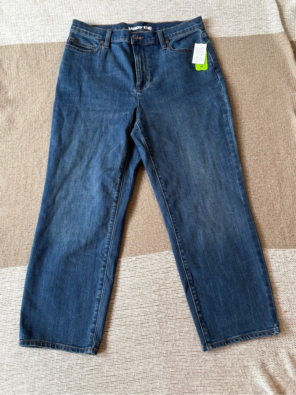 Lands' End Petite Straight Ankle Jeans - Beech Blue
